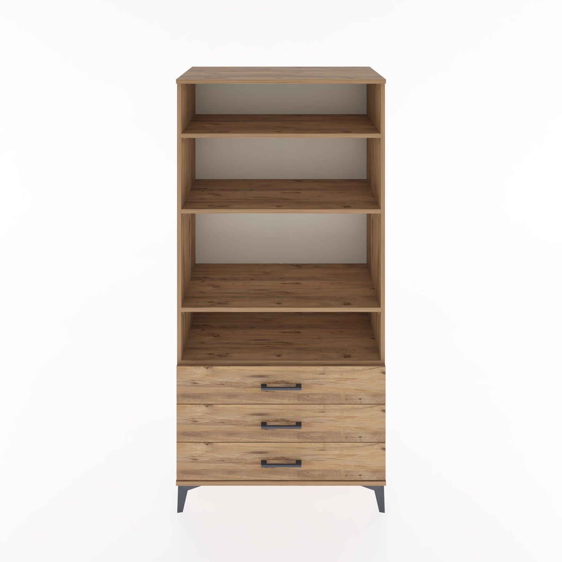 Woodntry Modular Cabinet Pine 88x44x170 cm with Drawers and Shelves CR37-3