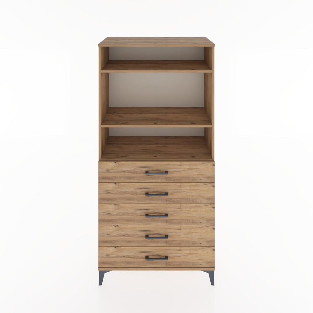 Woodntry Modular Cabinet Pine 88x44x170 cm with Drawers and Shelves CR35-3