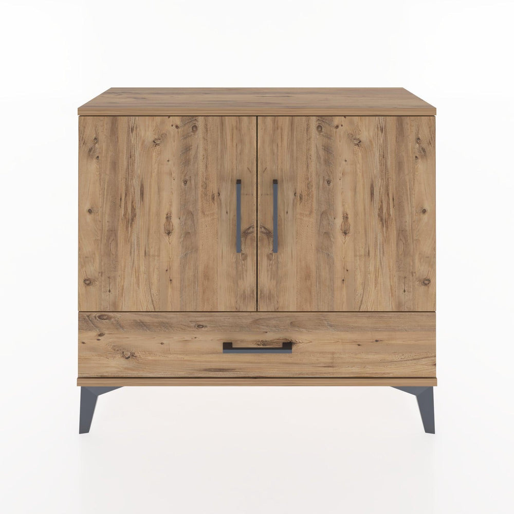 Woodntry Modüler Şifonyer Kapak ve Çekmeceli V1 88x30x68 cm Çam - Woodntry