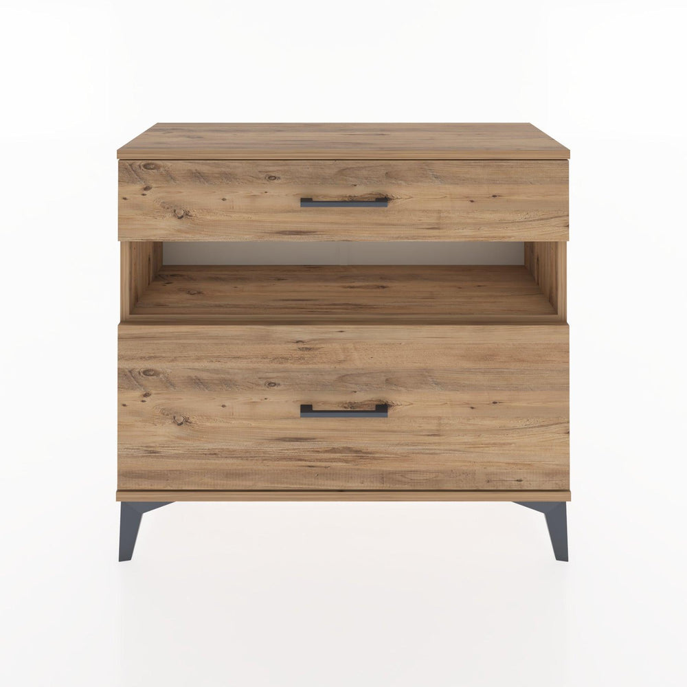 Woodntry Modüler Şifonyer İki Çekmeceli V9 88x30x68 cm Çam - Woodntry