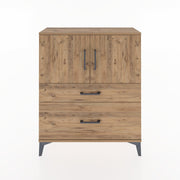 Woodntry Modüler Şifonyer Çam 88x30x94 cm Kapaklı ve Çekmeceli KC11-3