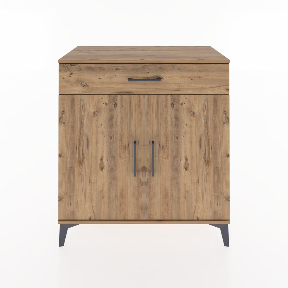 Woodntry Modüler Şifonyer Çam 88x44x84 cm Kapaklı ve Çekmeceli KC81-3