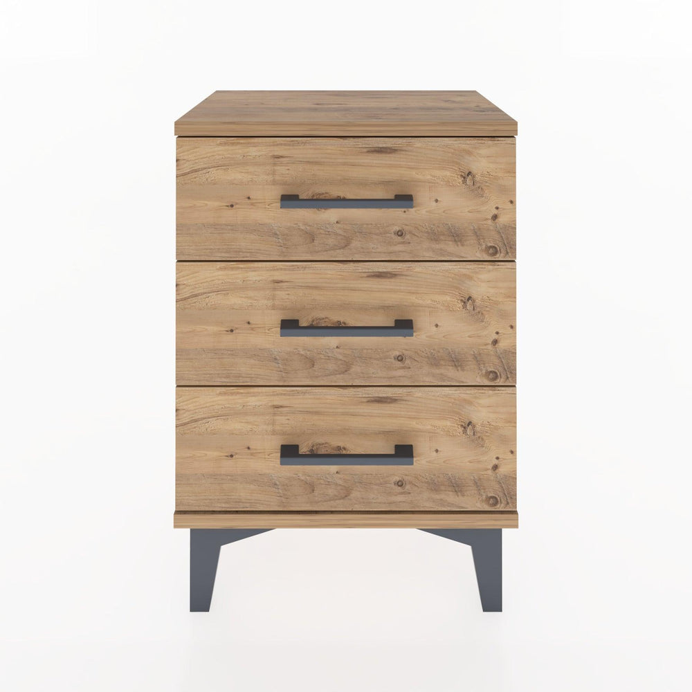 Woodntry Modüler Komodin Üç Çekmeceli 44x30x52 cm Çam - Woodntry