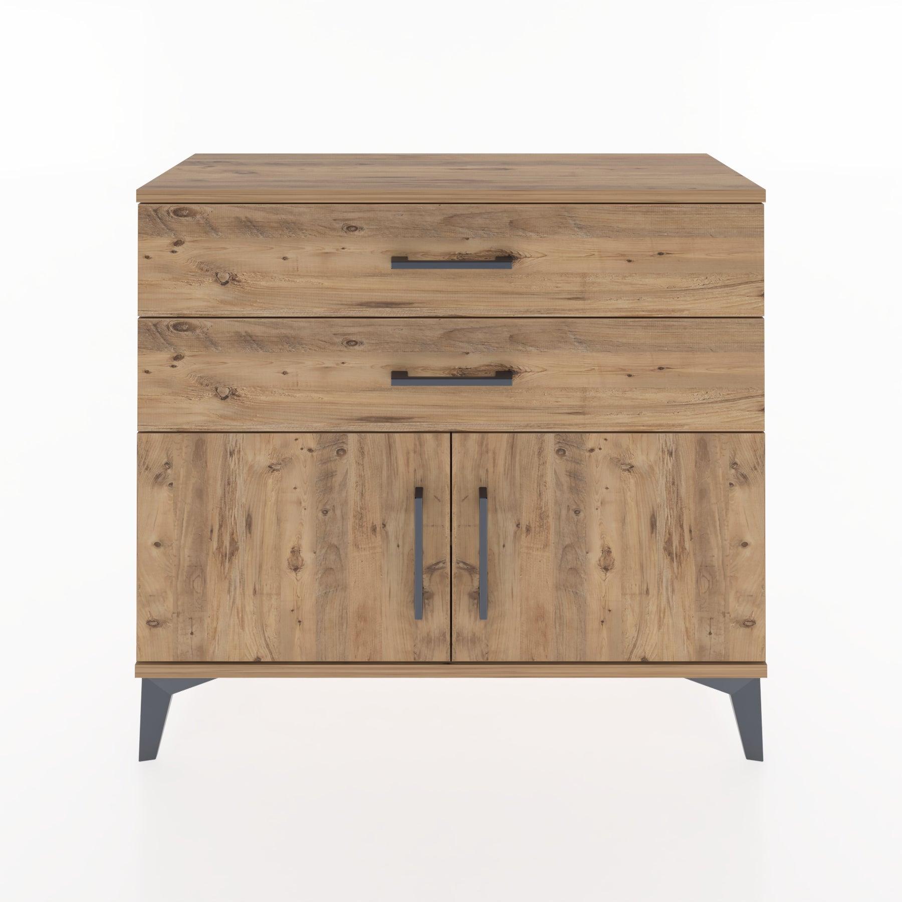 Woodntry Modüler Şifonyer Çekmece ve Kapaklı V4 88x30x68 cm Aytaşı - Woodntry