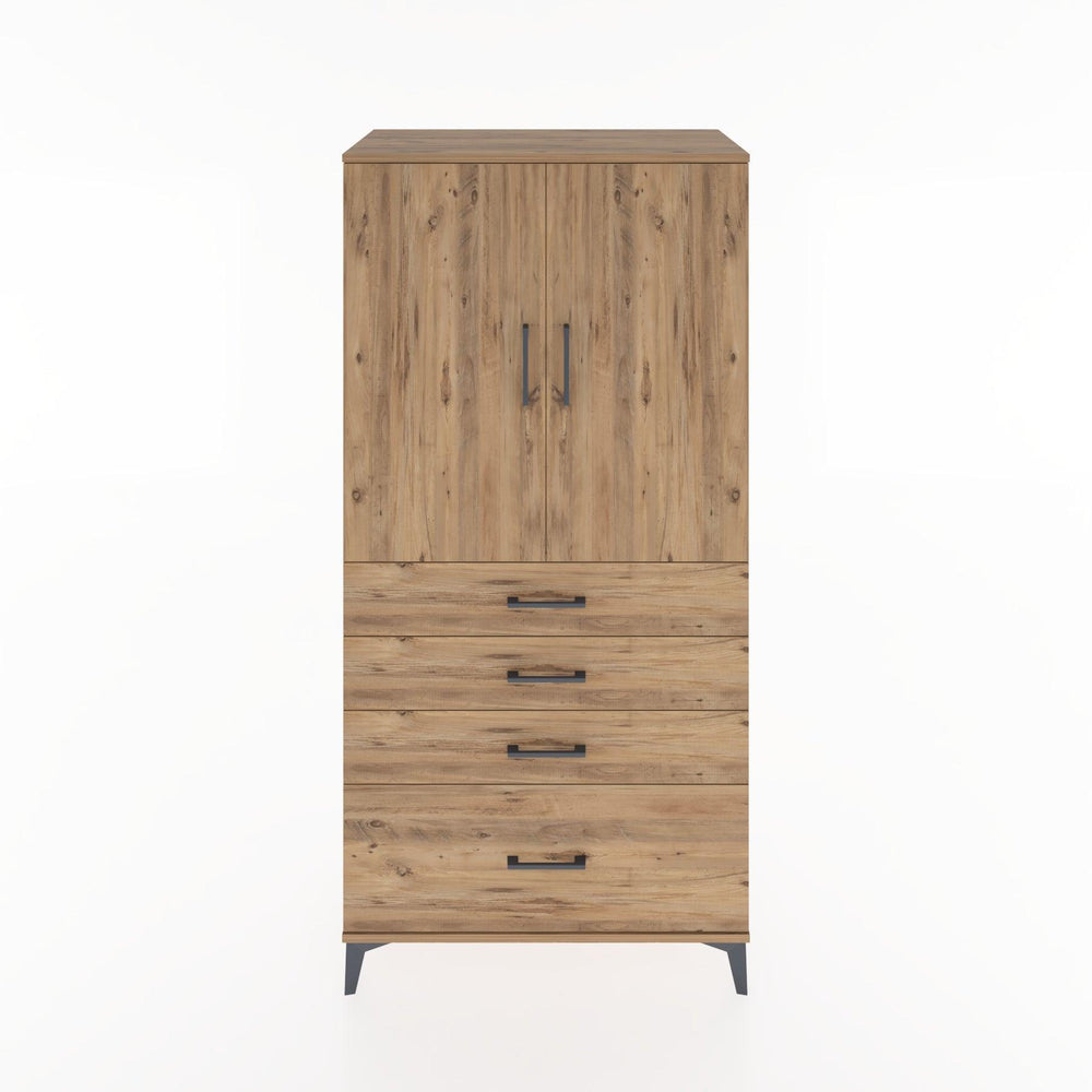 Woodntry Modular Cabinet Pine 88x44x170 cm with Doors and Drawers KC13-3