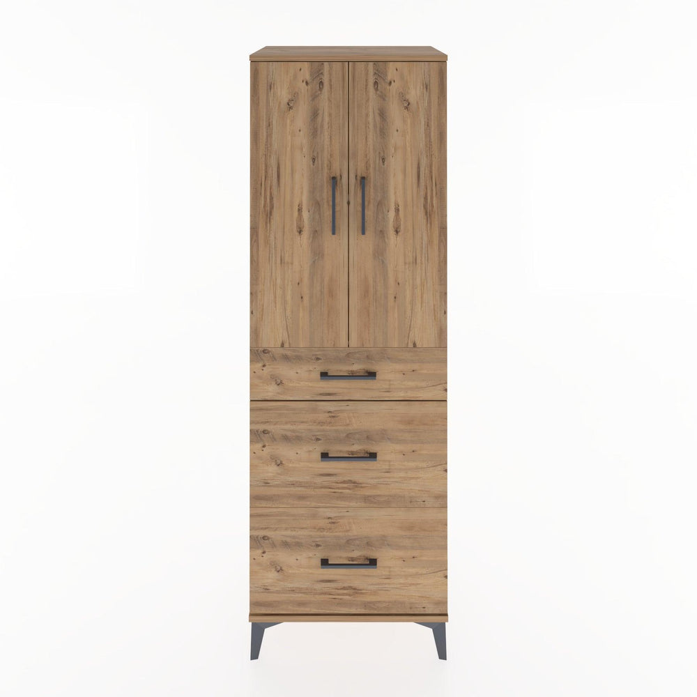 Woodntry Modular Cabinet Pine 60x44x170 cm with Doors and Drawers KC20-3