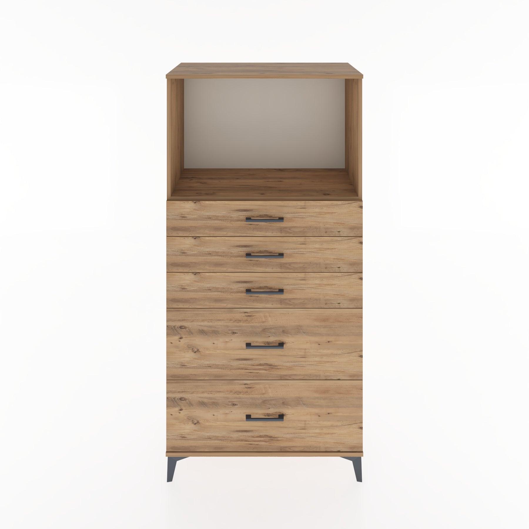 Woodntry Modular Cabinet Pine 88x44x170 cm with Drawers and Shelves CR46-3