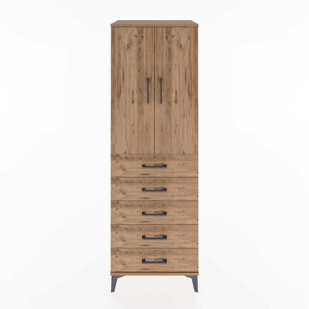 Woodntry Modular Cabinet Pine 60x44x170 cm with Doors and Drawers KC4-3