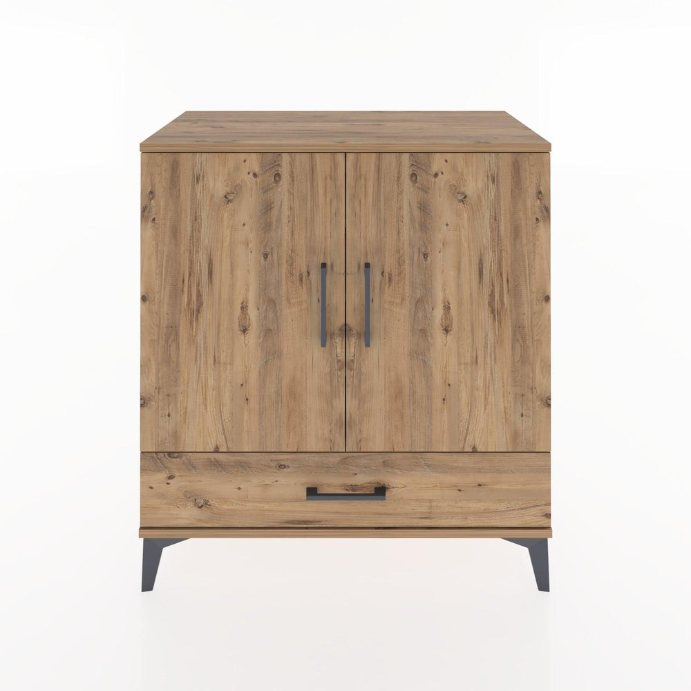 Woodntry Modüler Şifonyer Çam 88x44x84 cm Kapaklı ve Çekmeceli KC70-3