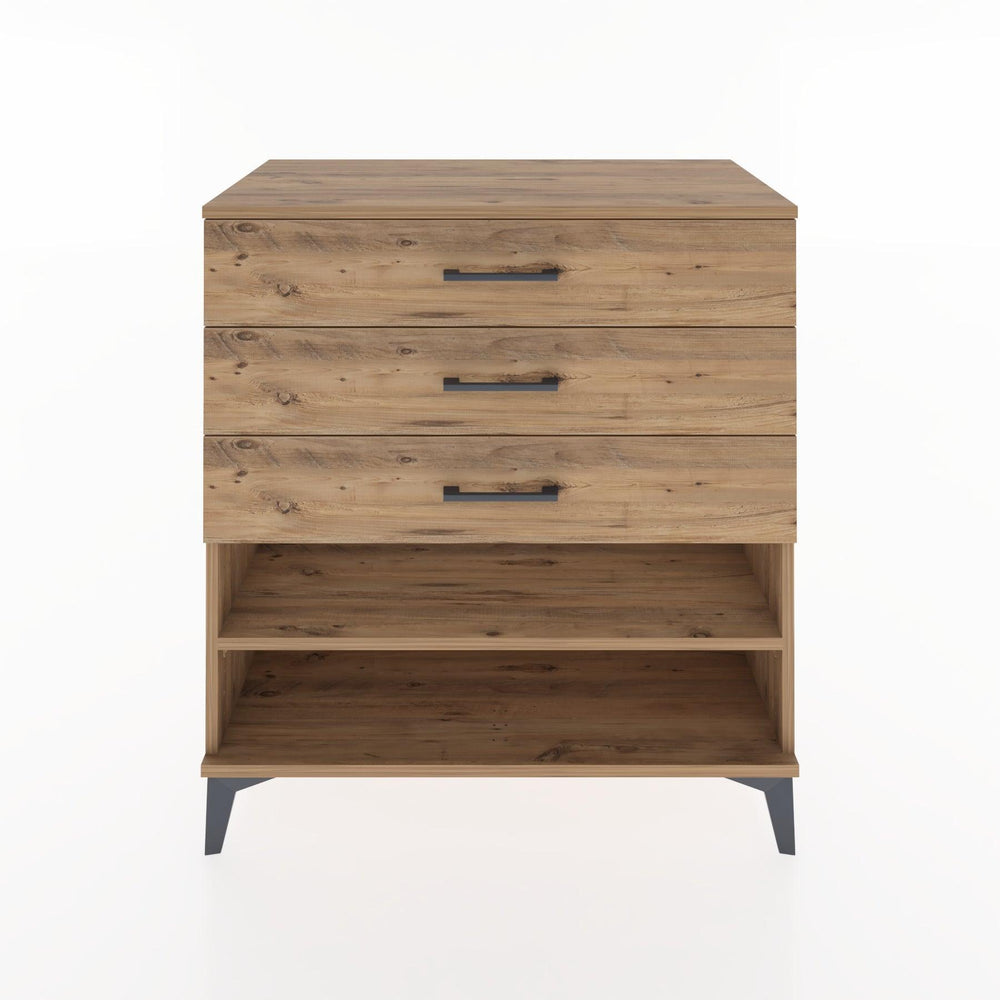 Woodntry Modular Dresser Pine 88x44x84 cm with Drawers and Shelves CR12-3