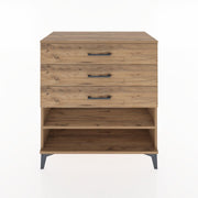 Woodntry Modüler Şifonyer Çam 88x44x84 cm Çekmeceli ve Raflı CR12-3