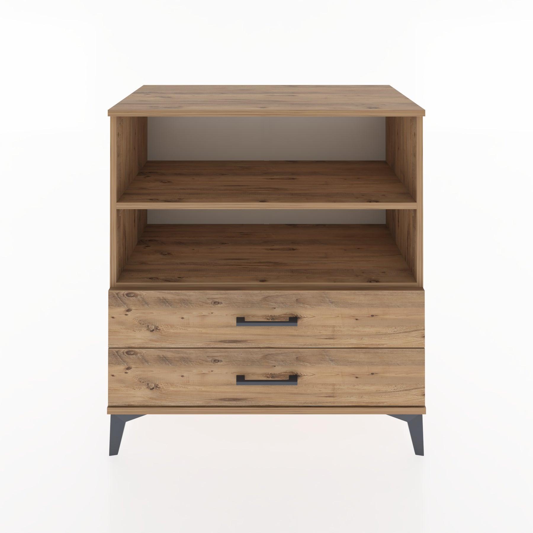 Woodntry Modular Dresser Pine 88x44x84 cm with Drawers and Shelves CR16-3