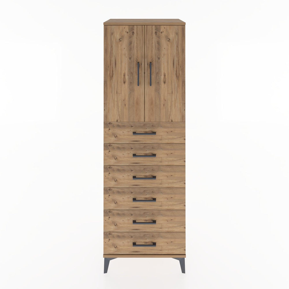 Woodntry Modular Cabinet Pine 60x44x170 cm with Doors and Drawers KC3-3