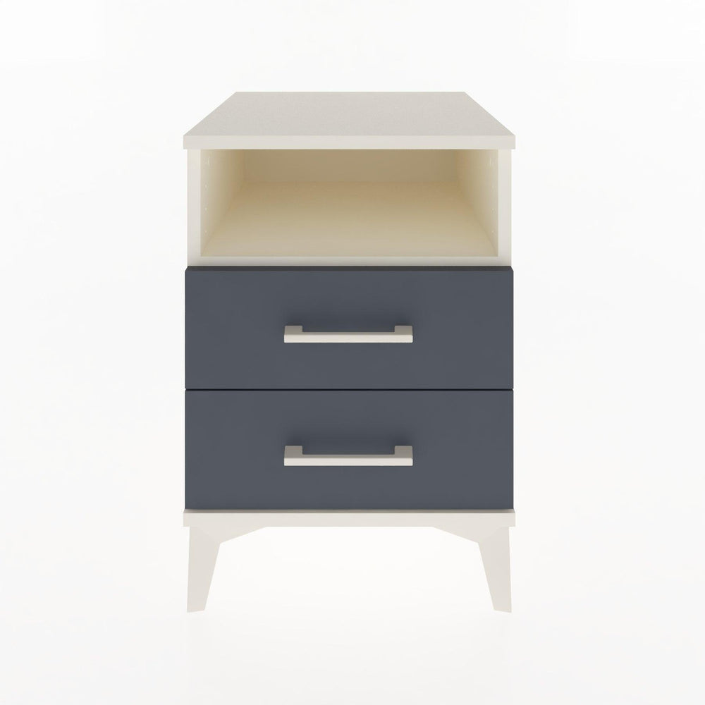 Woodntry Modular Nightstand Moonstone 44x44x52 cm with Drawer and Shelf CR2-1