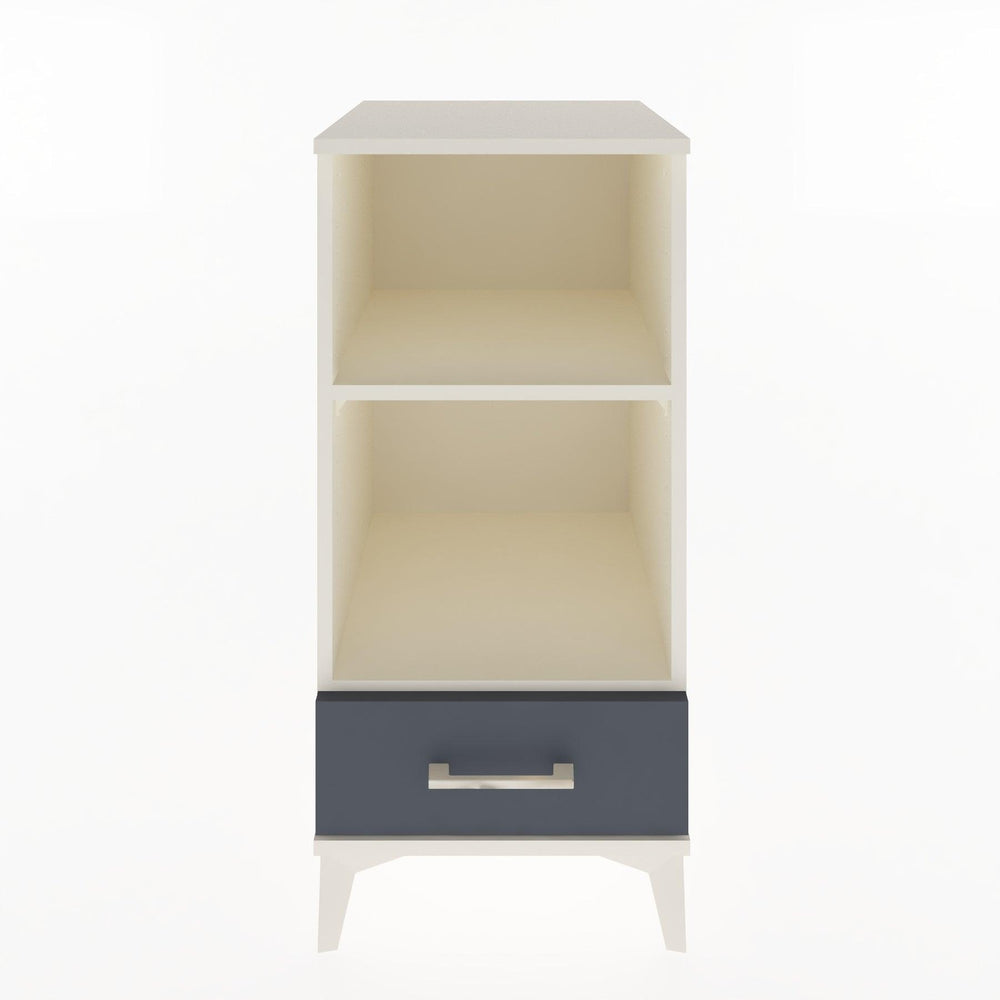 Woodntry Modular Nightstand Moonstone 44x44x84 cm with Drawer and Shelf CR24-1