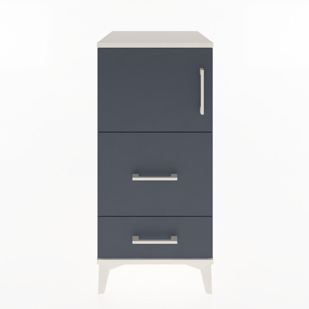 Woodntry Modular Nightstand Moonstone 44x44x84 cm with Cover and Drawer KC46-1