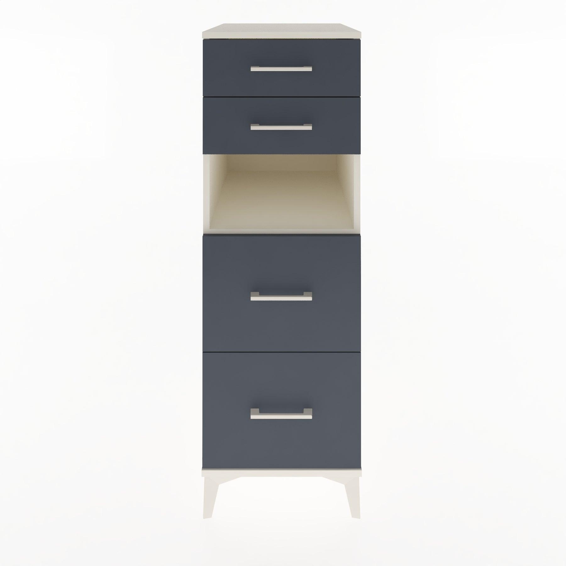 Woodntry Modular Cabinet Moonstone 44x30x122 cm with Drawers and Shelves CR102-1