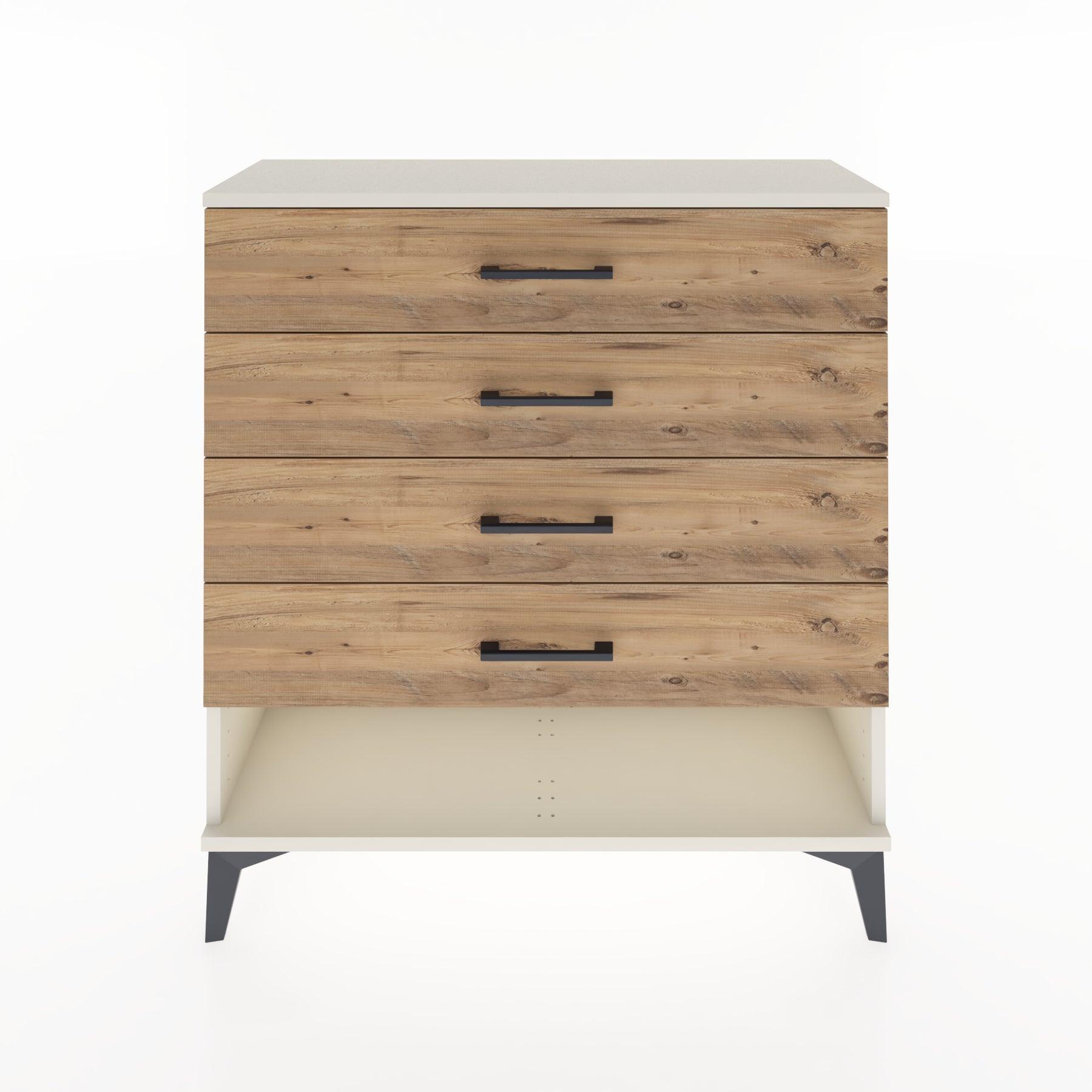 Woodntry Modular Dresser Moonstone 88x30x84 cm with Drawers and Shelves CR2-1