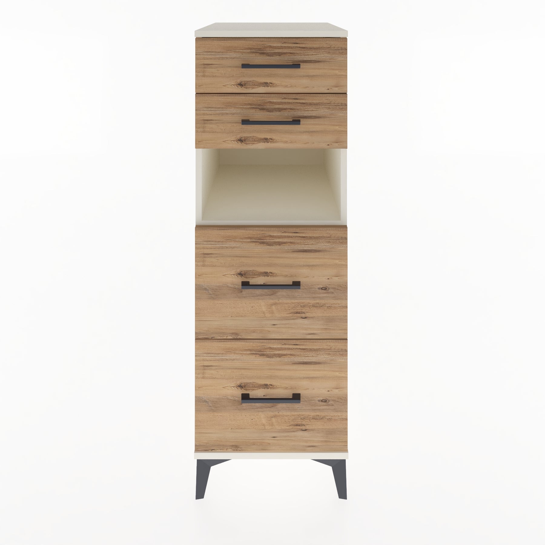 Woodntry Modular Cabinet Moonstone 44x59x122 cm with Drawers and Shelves CR102-1
