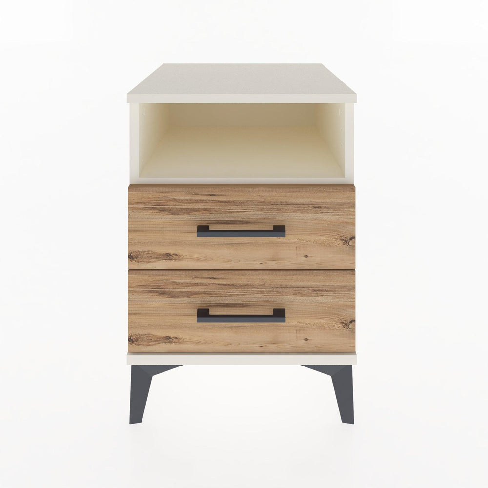Woodntry Modular Nightstand Moonstone 44x44x52 cm with Drawer and Shelf CR2-1