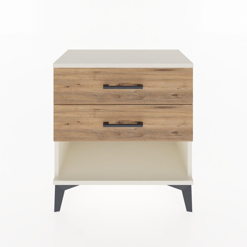 Woodntry Modular Nightstand Moonstone 60x30x52 cm with Drawer and Shelf CR2-1