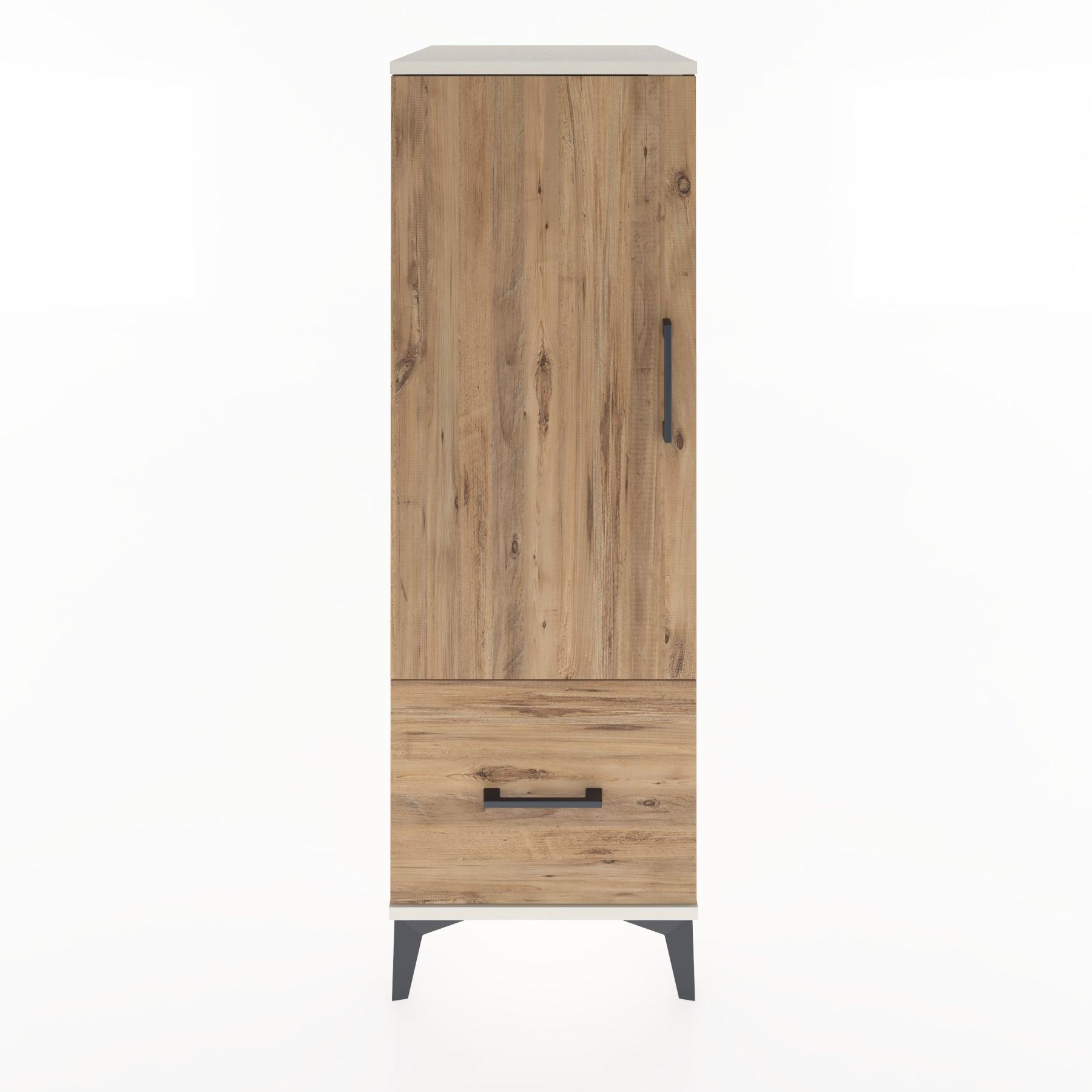 Woodntry Modular Cabinet Moonstone 44x30x122 cm with Doors and Drawers KC2-1