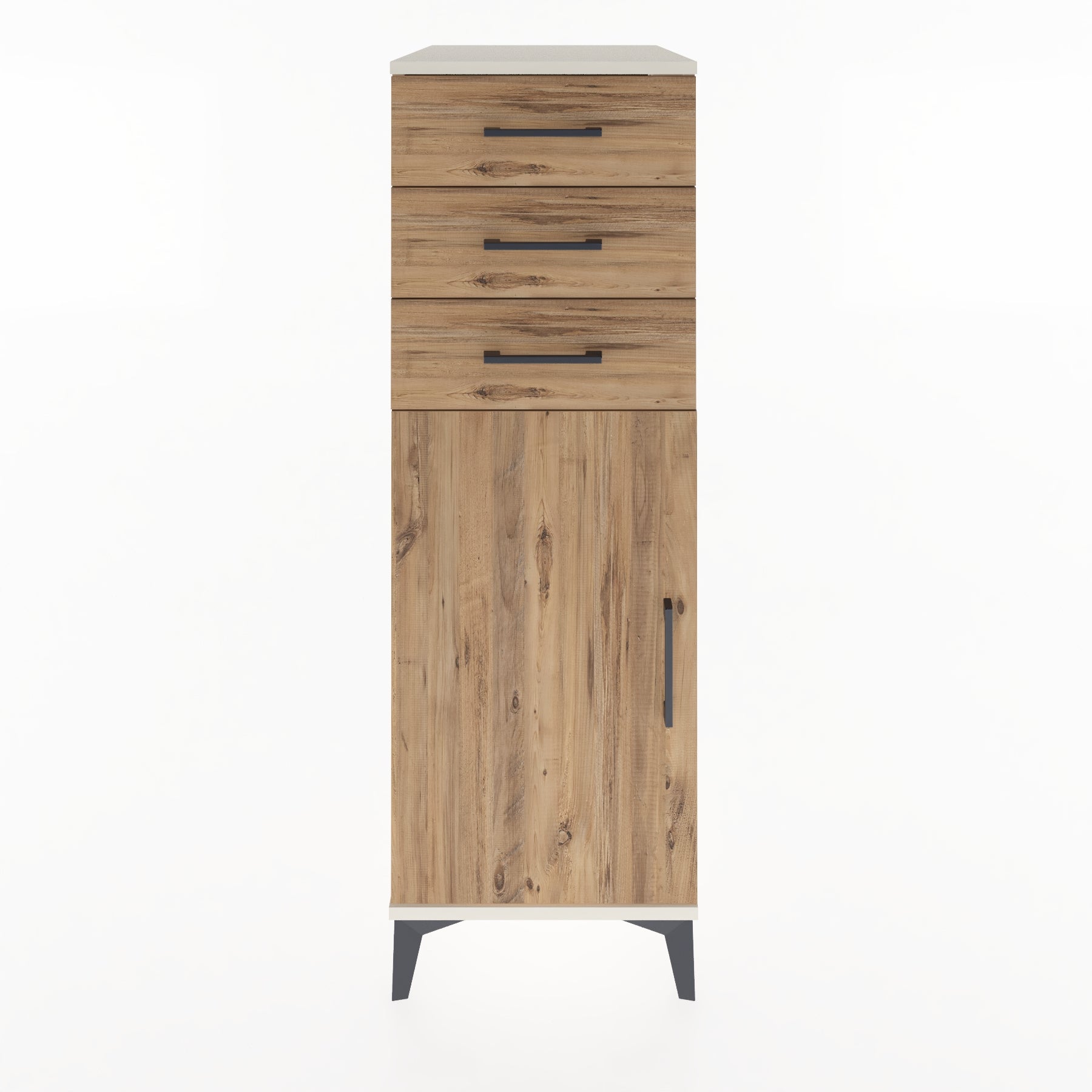 Woodntry Modular Cabinet Moonstone 44x59x122 cm with Doors and Drawers KC52-1