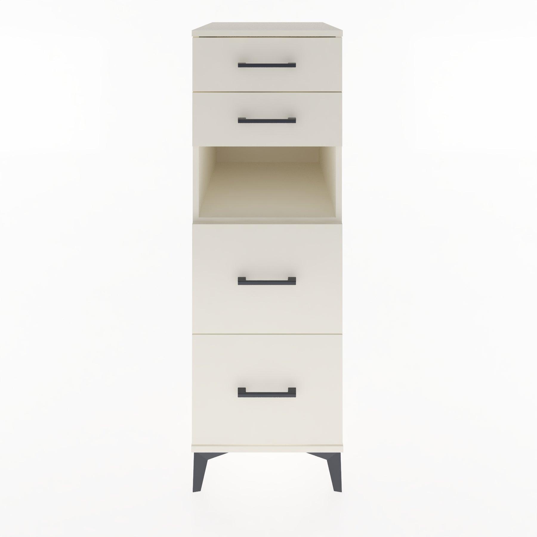 Woodntry Modular Cabinet Moonstone 44x30x122 cm with Drawers and Shelves CR102-1