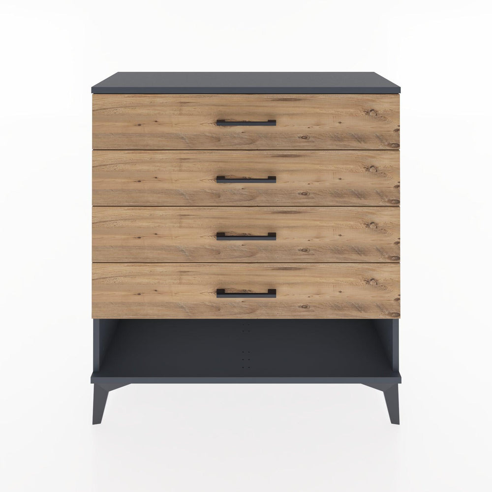 Woodntry Modular Dresser Anthracite 88x30x84 cm with Drawers and Shelves CR2-2