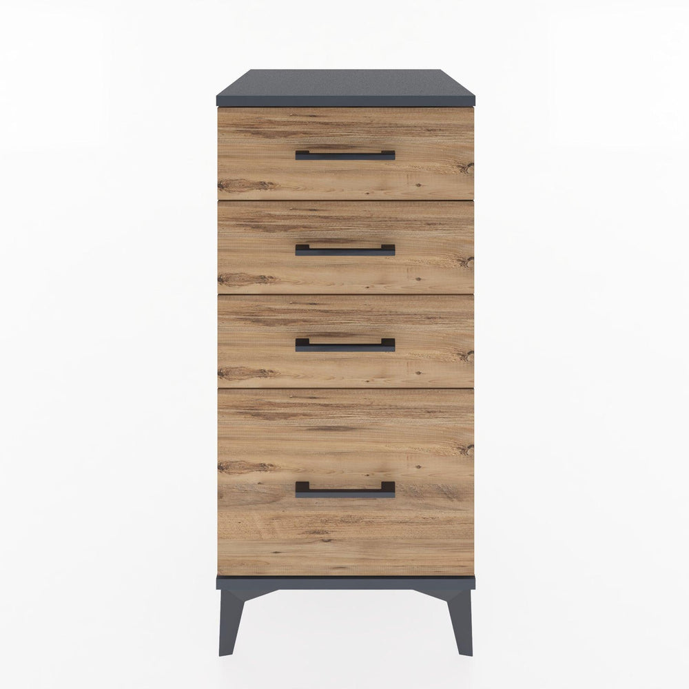 Woodntry Modular Nightstand Anthracite 44x44x84 cm Drawer C2-2