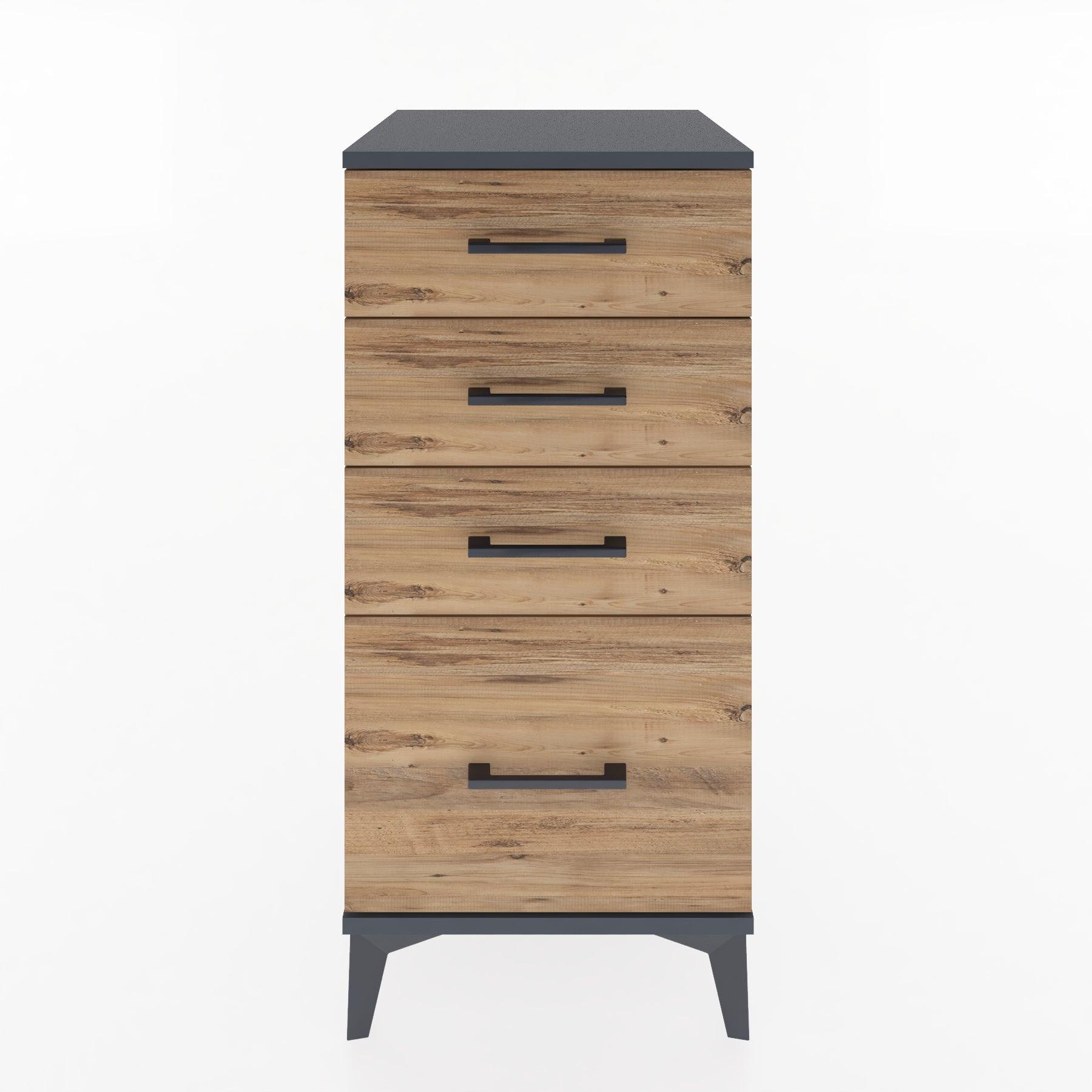 Woodntry Modular Nightstand Anthracite 44x44x84 cm Drawer C2-2