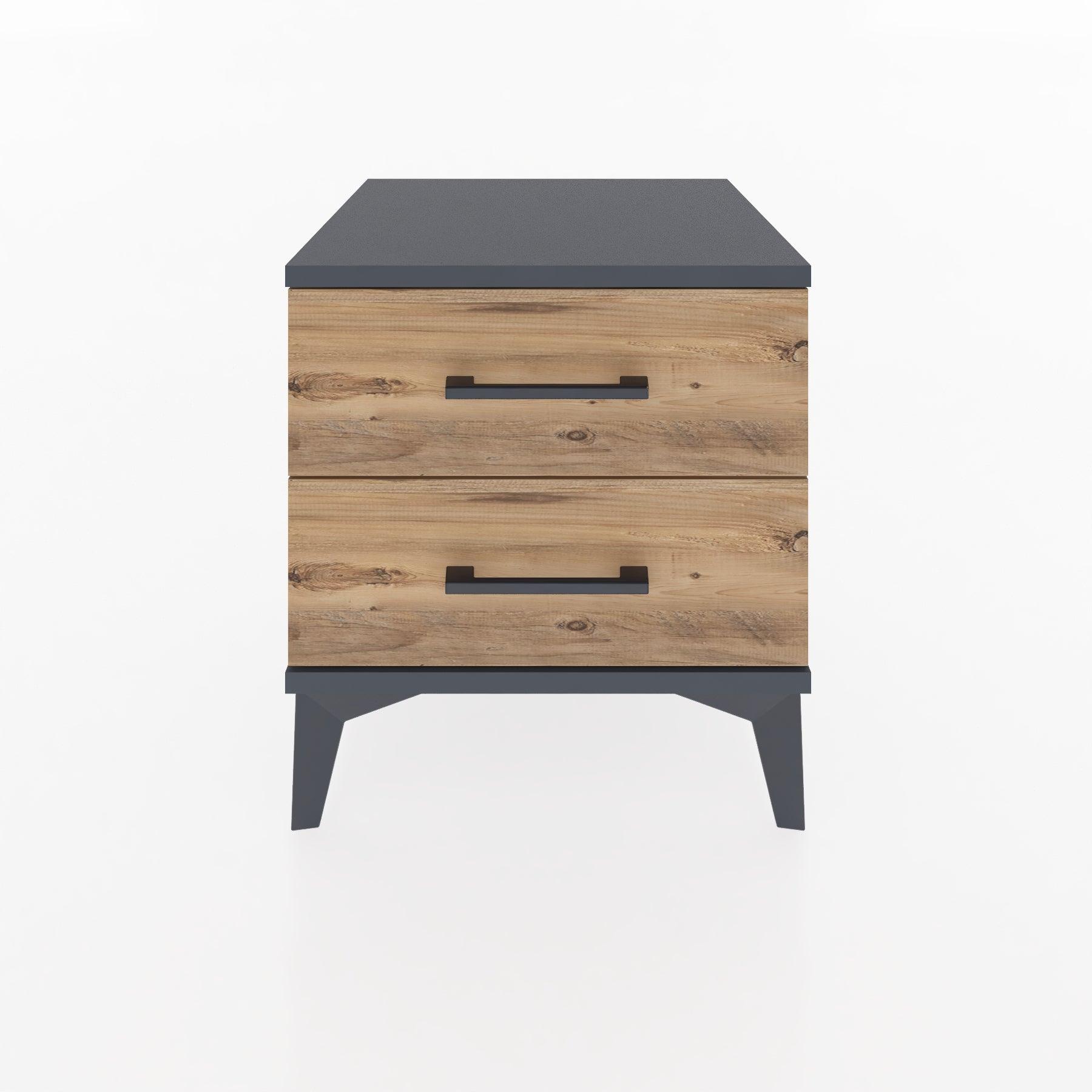 Woodntry Modular Nightstand Anthracite 44x44x36 cm Drawer C2-2