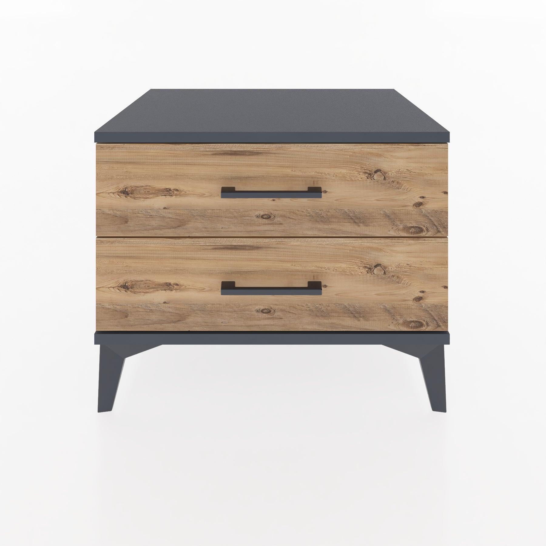 Woodntry Modular Nightstand Anthracite 60x44x68 cm Drawer C2-2