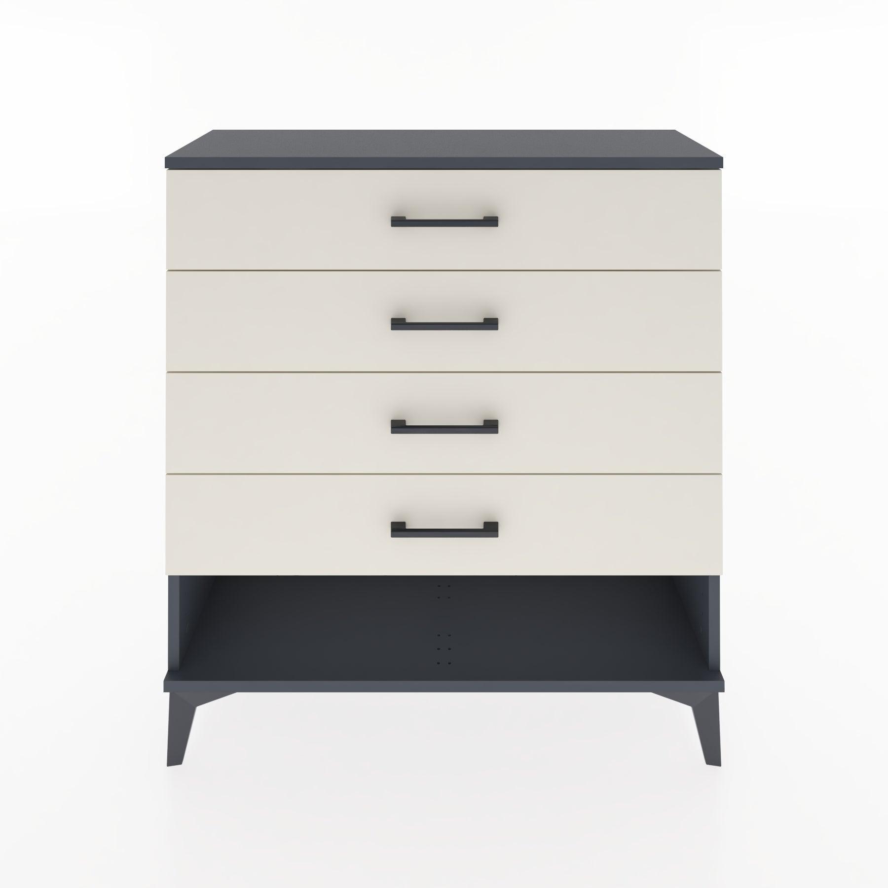 Woodntry Modular Dresser Anthracite 88x30x84 cm with Drawers and Shelves CR2-2