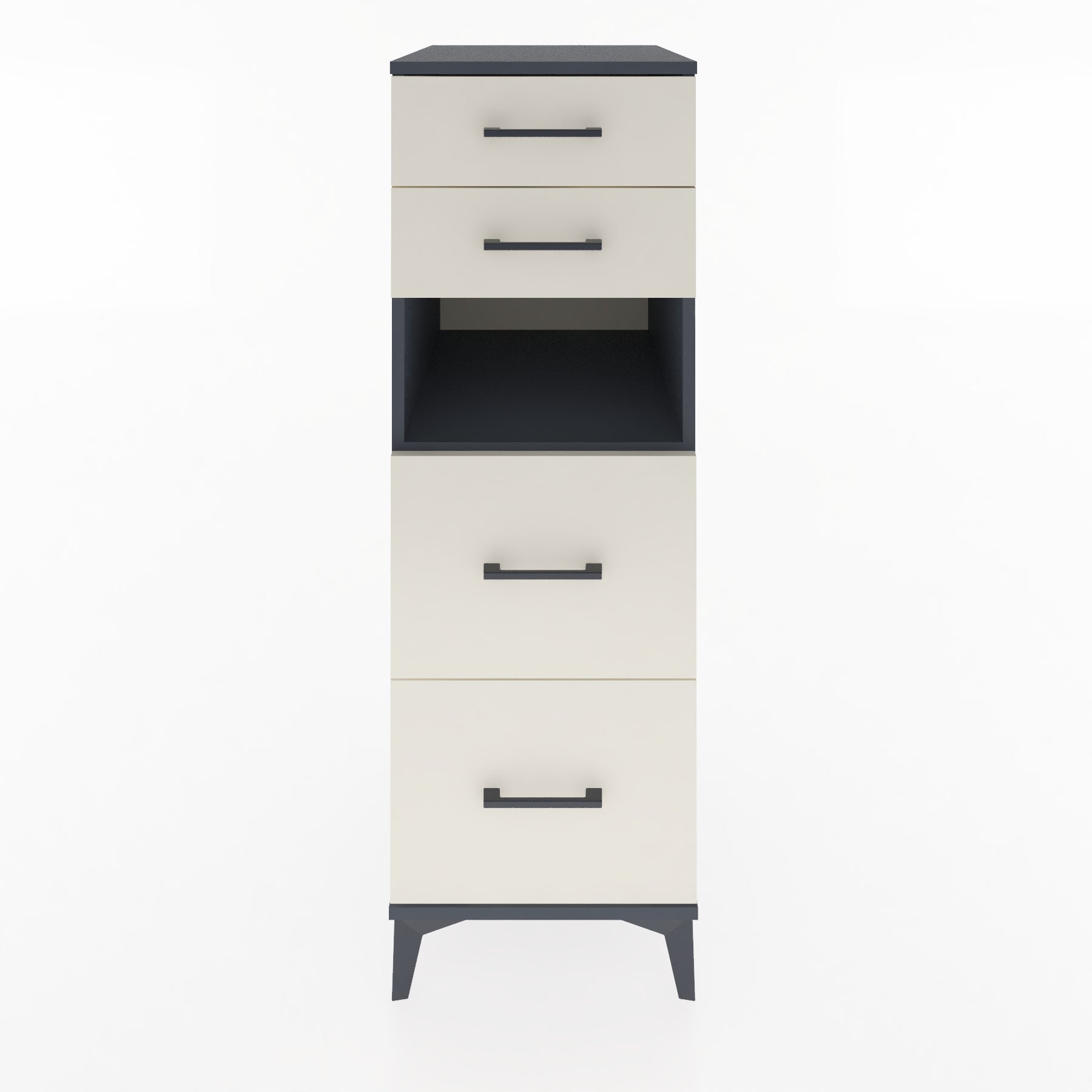 Woodntry Modular Cabinet Anthracite 44x59x122 cm with Drawers and Shelves CR102-2