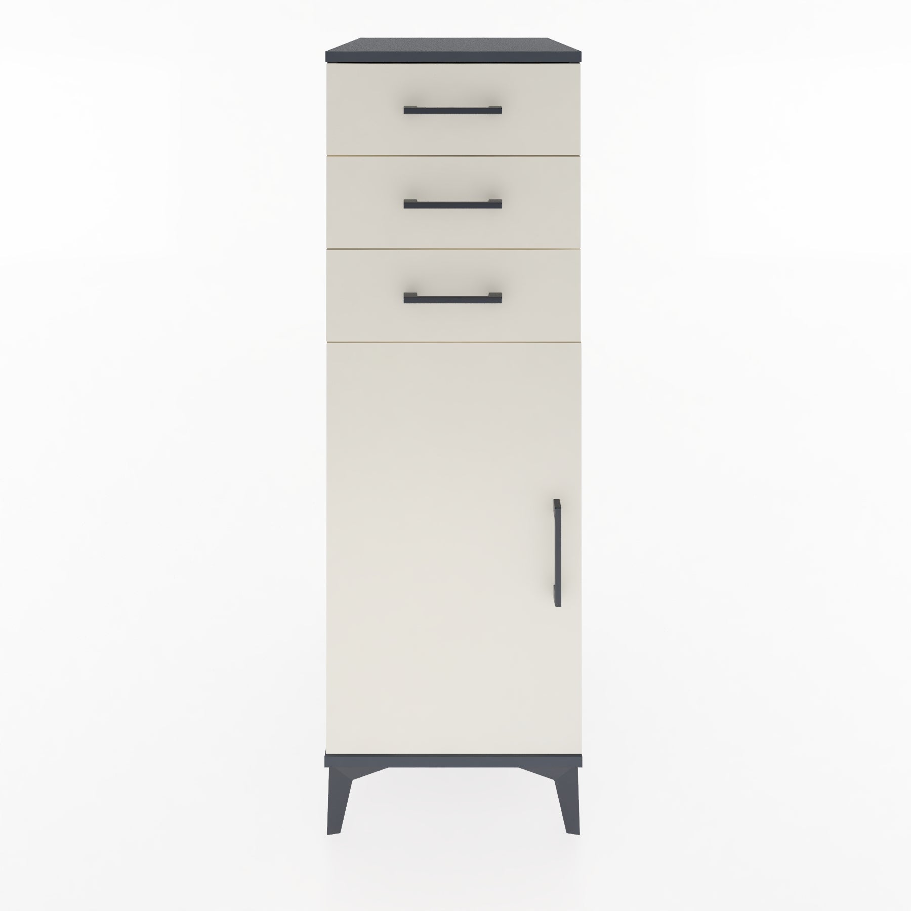 Woodntry Modular Cabinet Anthracite 44x59x122 cm with Doors and Drawers KC52-2