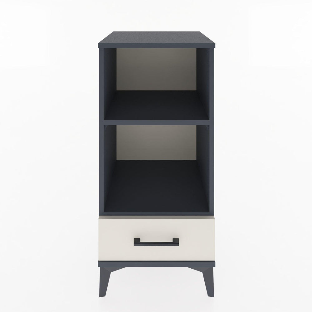 Woodntry Modular Nightstand Anthracite 44x44x84 cm with Drawers and Shelves CR24-2