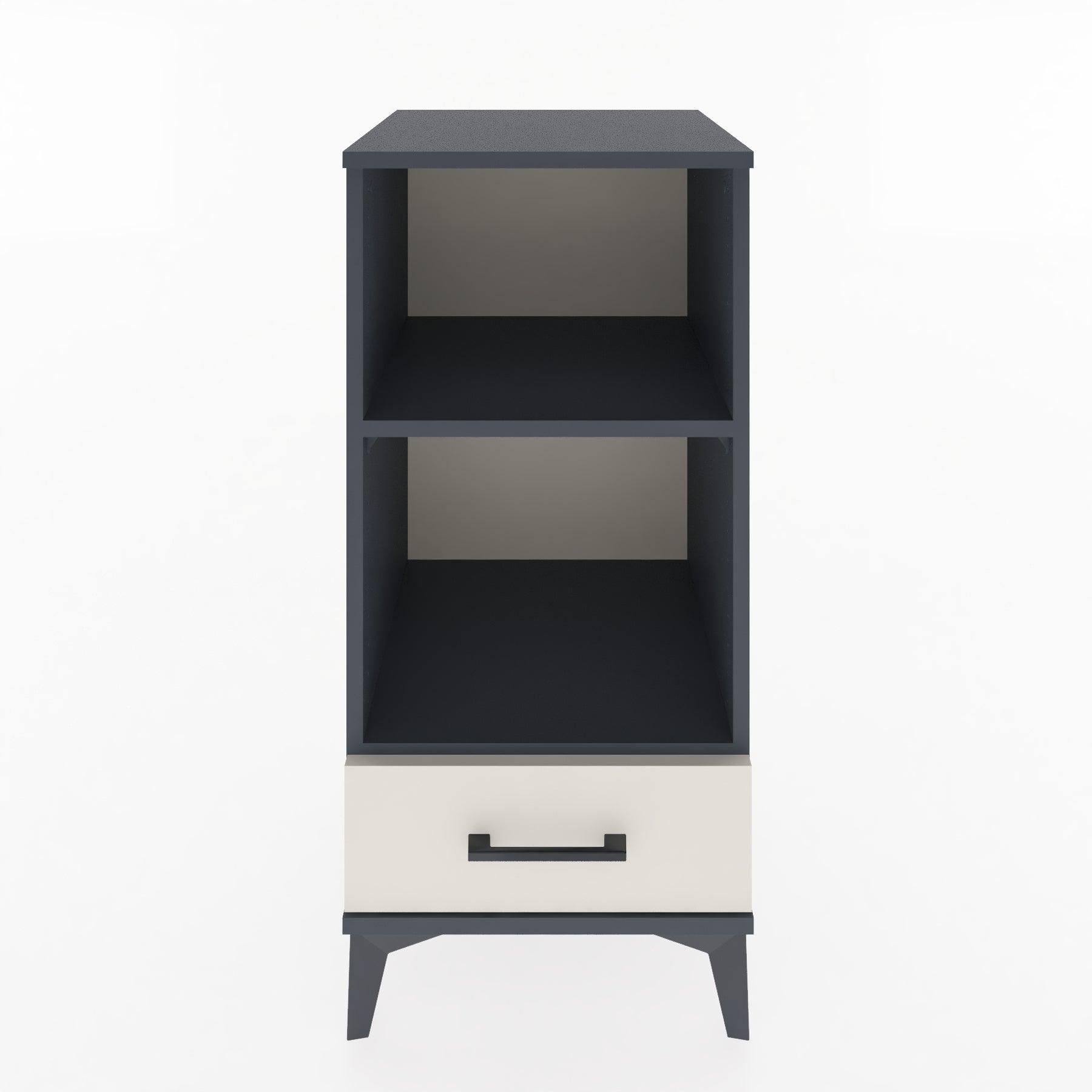 Woodntry Modular Nightstand Anthracite 44x44x84 cm with Drawers and Shelves CR24-2