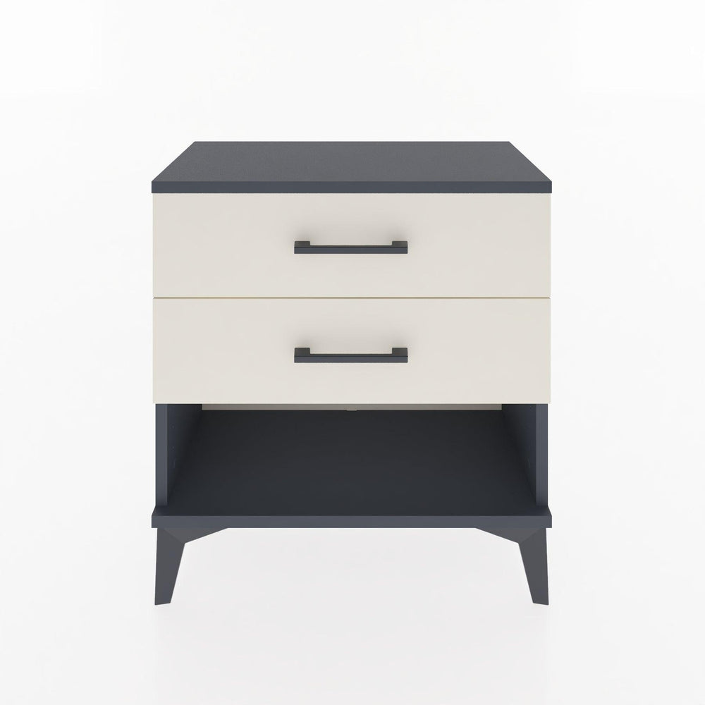 Woodntry Modular Nightstand Anthracite 60x30x52 cm with Drawers and Shelves CR2-2