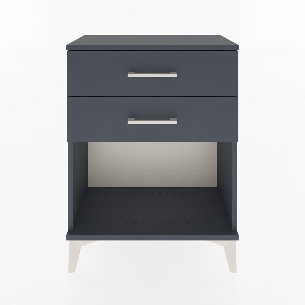 Woodntry Modüler Komodin Antrasit 60x30x68 cm Çekmeceli ve Raflı CR2-2