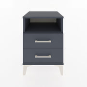 Woodntry Modular Nightstand Anthracite 44x44x52 cm with Drawers and Shelves CR2-2