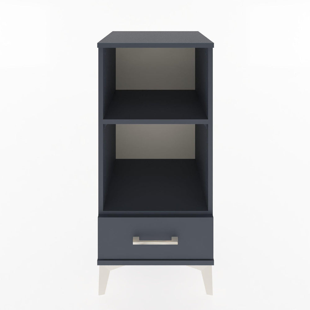 Woodntry Modular Nightstand Anthracite 44x44x84 cm with Drawers and Shelves CR24-2