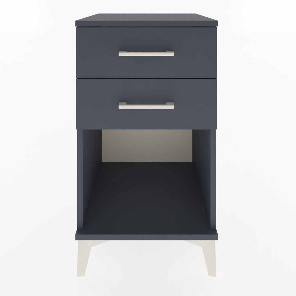 Woodntry Modular Nightstand Anthracite 44x44x68 cm with Drawers and Shelves CR2-2