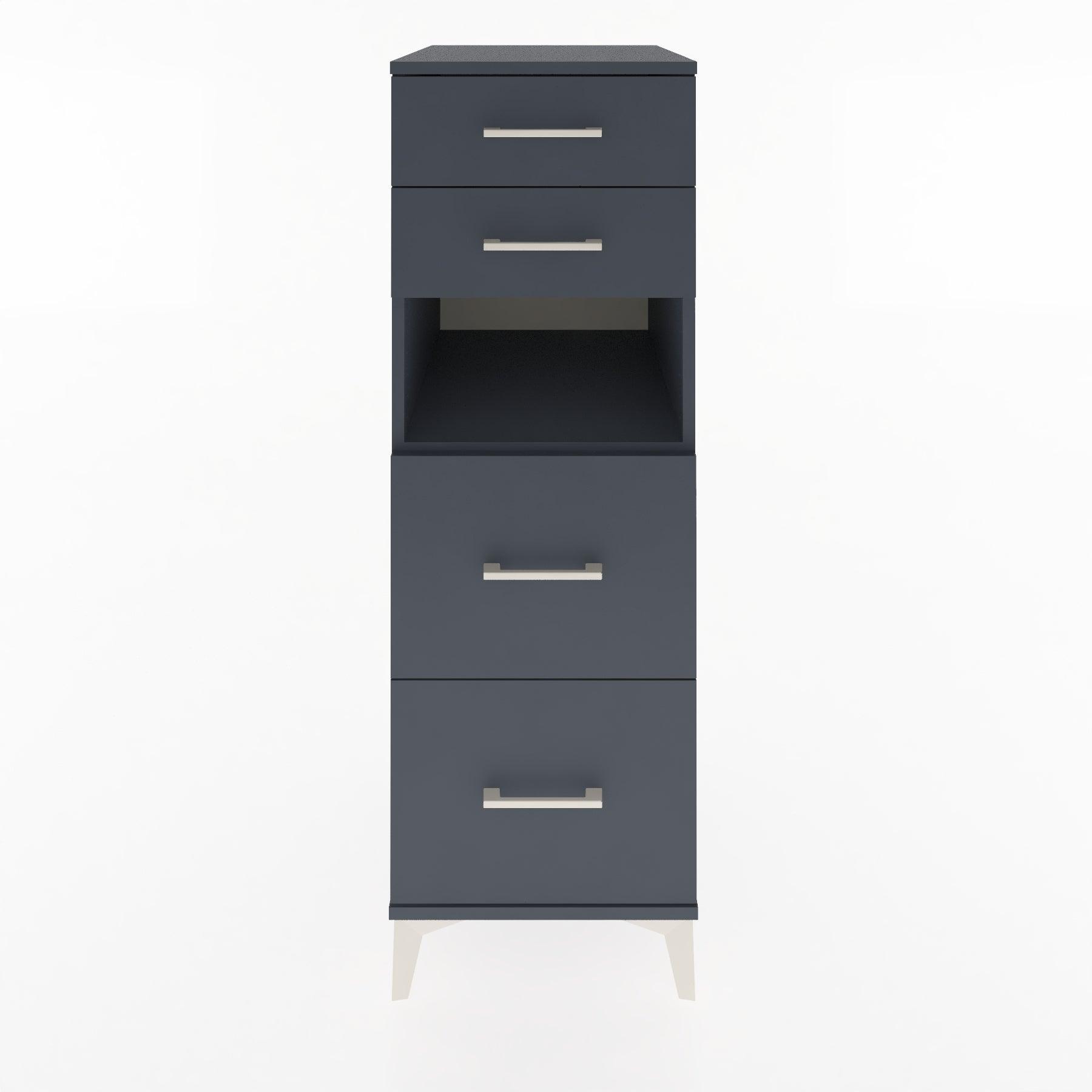 Woodntry Modular Cabinet Anthracite 44x30x122 cm with Drawers and Shelves CR102-2