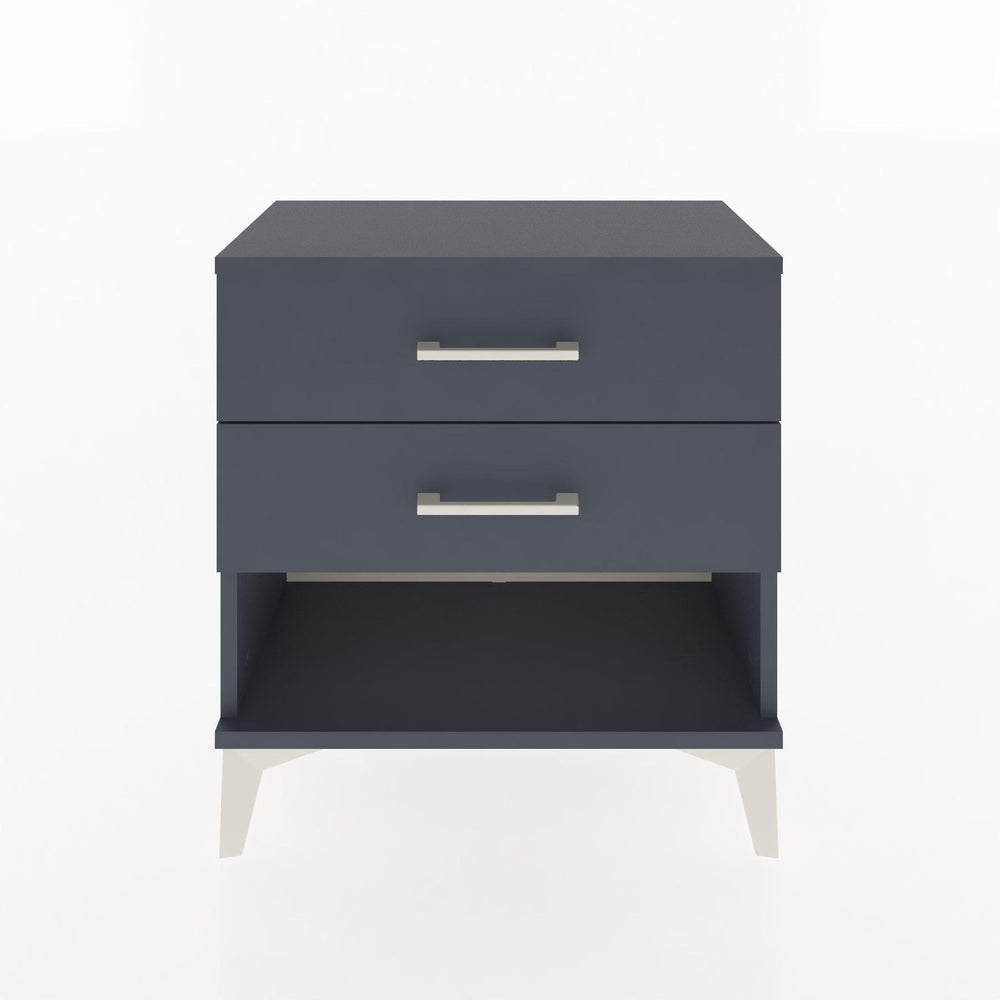 Woodntry Modular Nightstand Anthracite 60x30x52 cm with Drawers and Shelves CR2-2