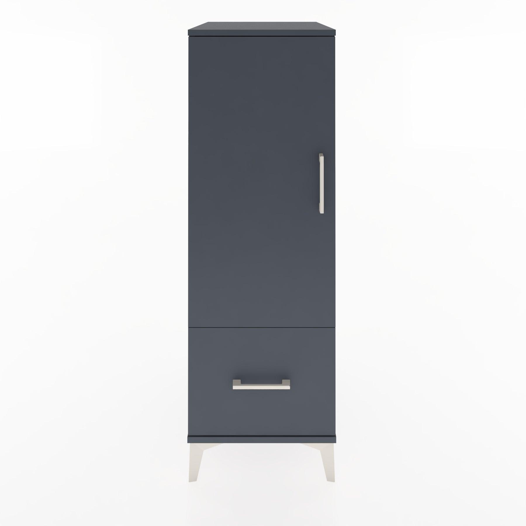 Woodntry Modular Cabinet Anthracite 44x30x122 cm with Doors and Drawers KC2-2