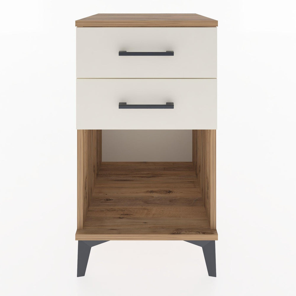 Woodntry Modular Nightstand Pine 44x44x68 cm with Drawers and Shelves CR2-3