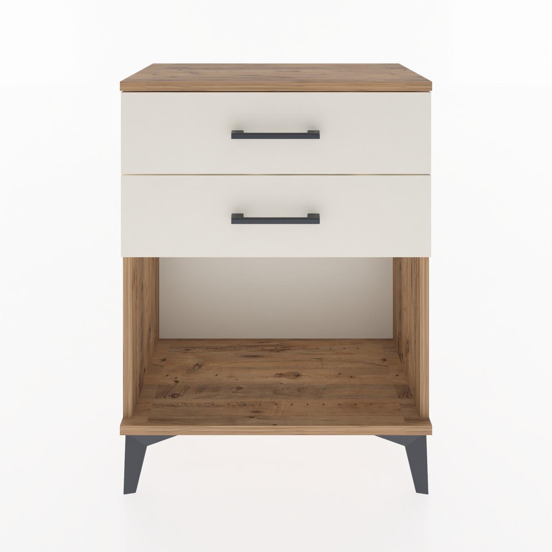 Woodntry Modular Nightstand Pine 60x30x68 cm with Drawers and Shelves CR2-3