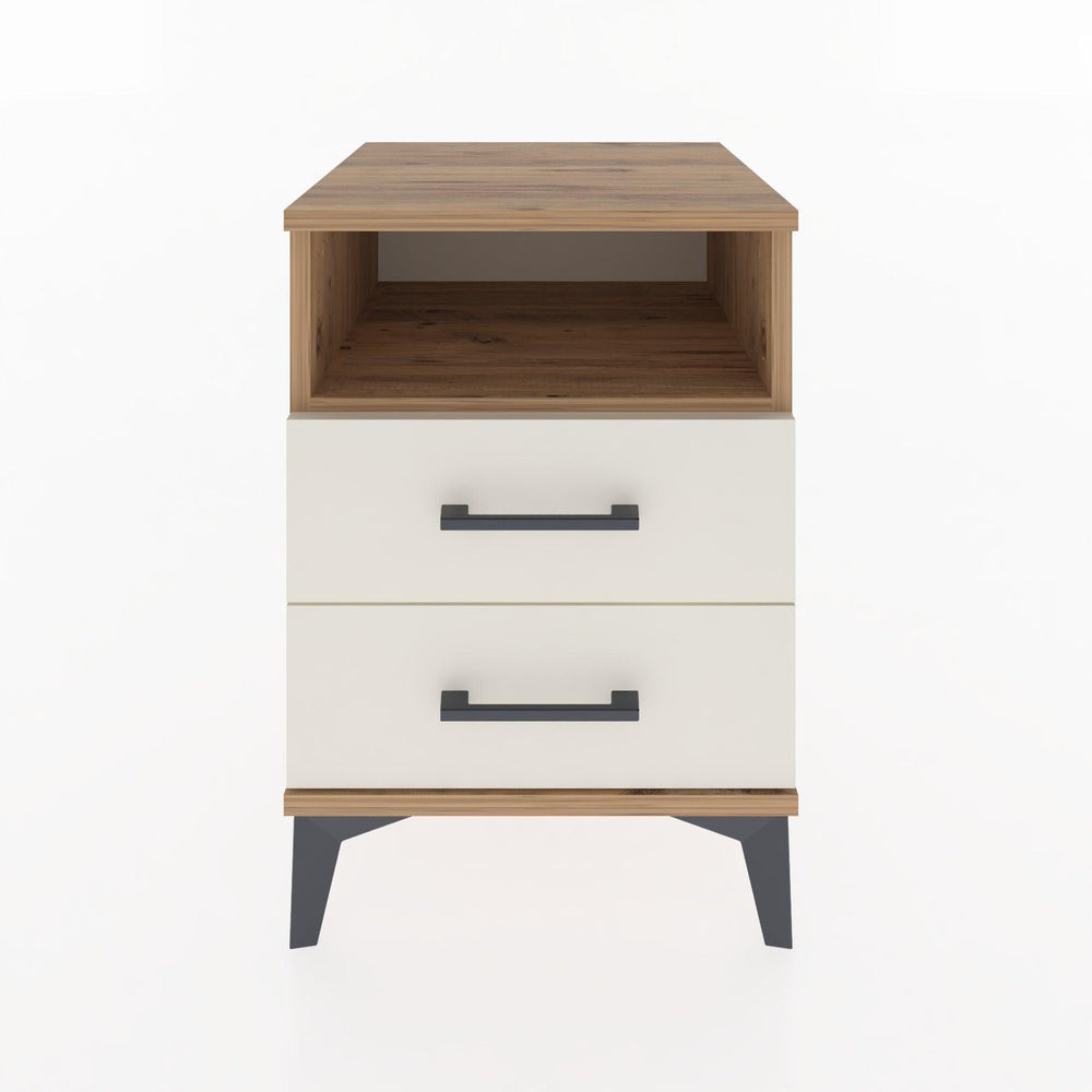Woodntry Modular Nightstand Pine 44x44x52 cm with Drawers and Shelves CR2-3