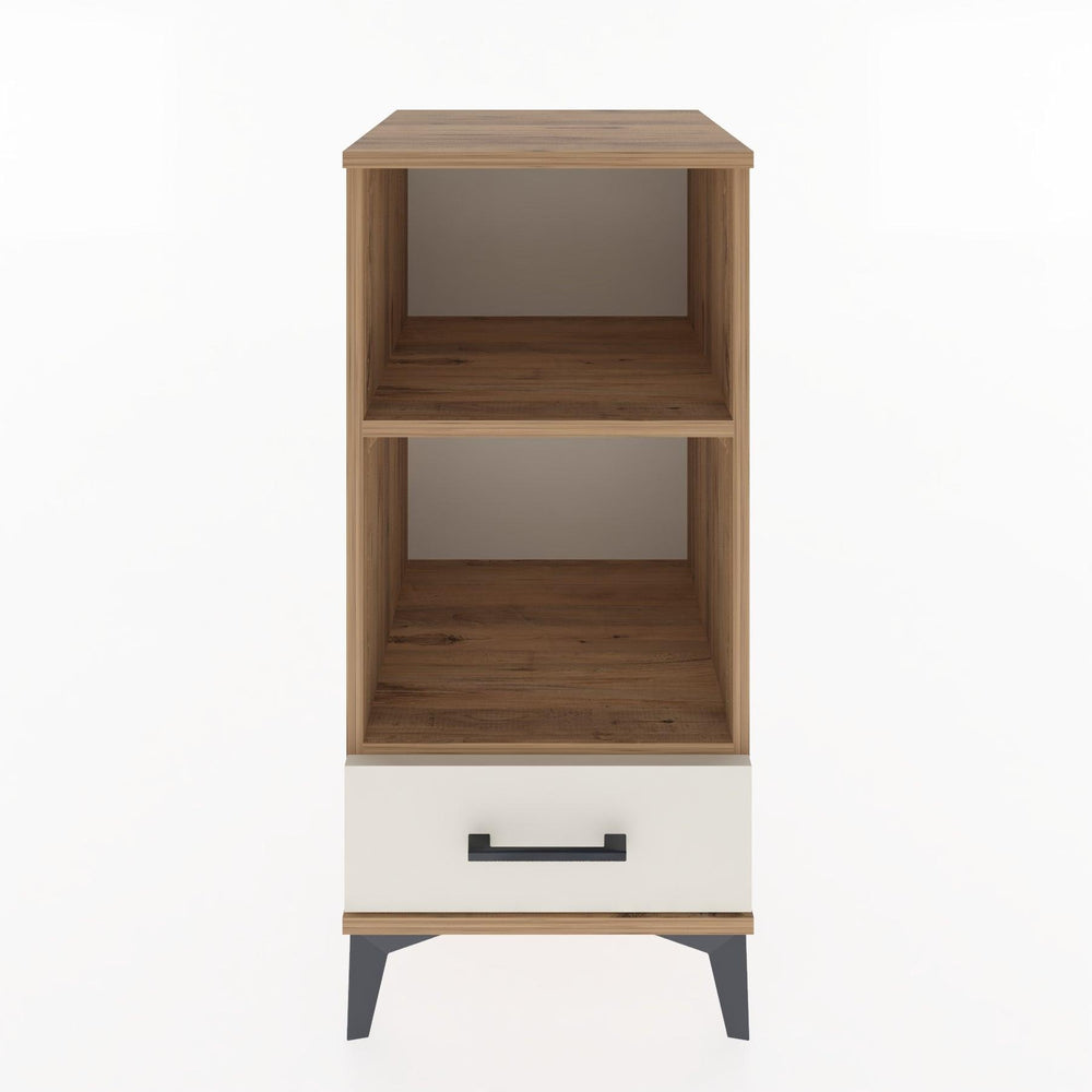 Woodntry Modular Nightstand Pine 44x44x84 cm with Drawers and Shelves CR24-3
